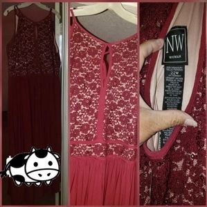 Wine bridesmaid dress